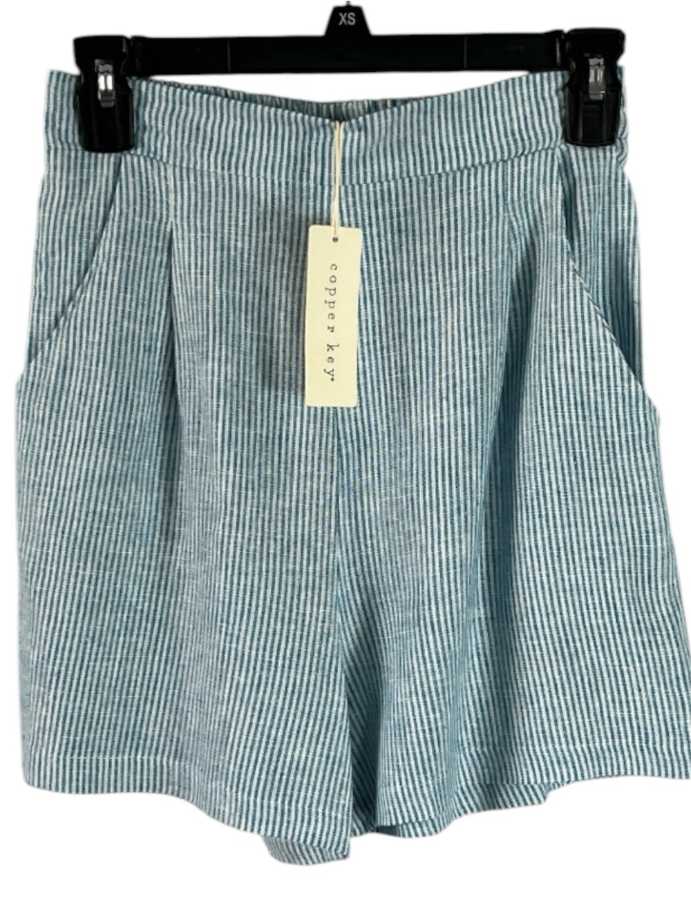 NWT Copper Key Linen Blend Striped Shorts Size XS MSRP 44